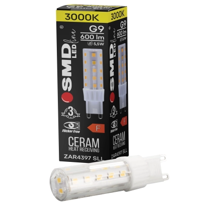 $ ŻARÓWKA G9 LED SMD WW 5,5W 600lm 3Y 4397 FF